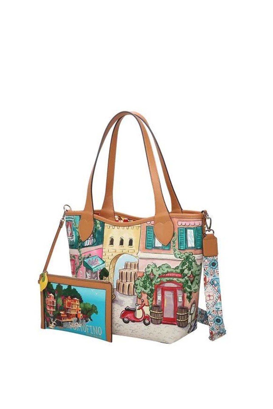 Sandra Borsa Tote Reversibile Viva Italia Postcard Vendula London Donna