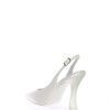 Sandra Slingback Sposa Greta 80 Raso Bianco Seta I Am Bride Decollete E Slingback