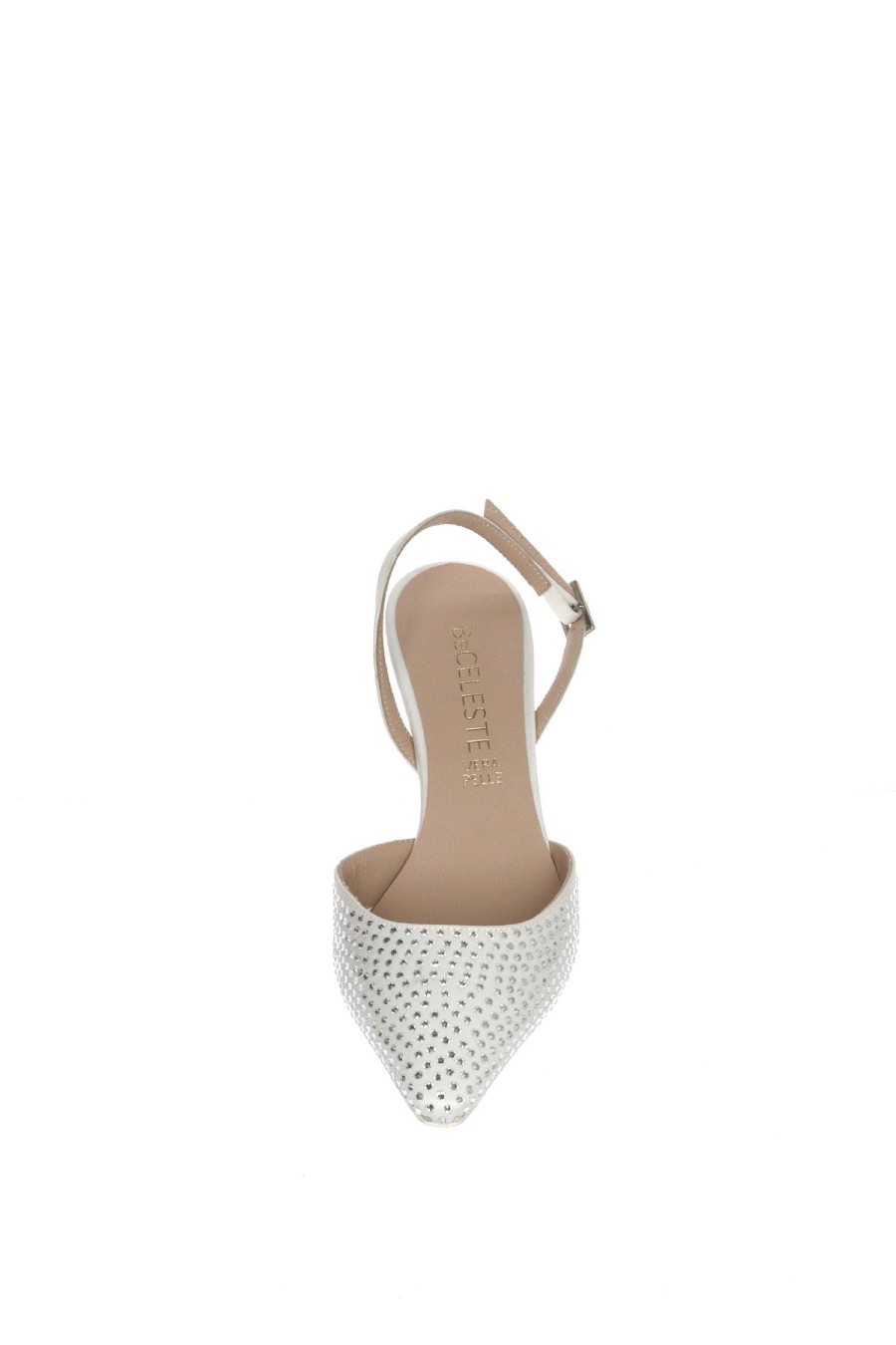 Sandra Luce Slingback Sposa In Raso Con Strass Decollete E Slingback