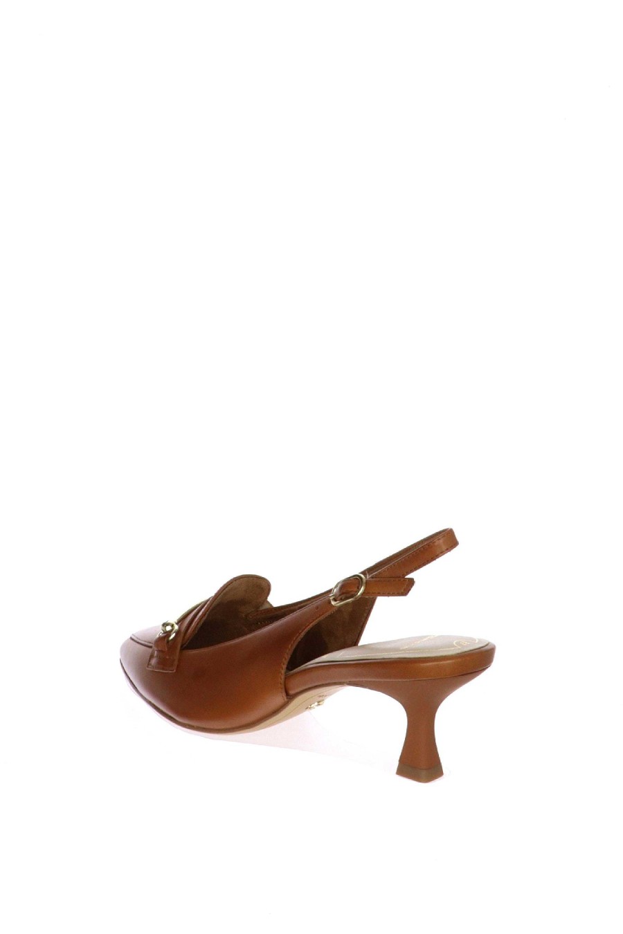 Sandra Slingback In Pelle Nera, Beige O Cuoio Con Fibbia Tamaris Decollete E Slingback