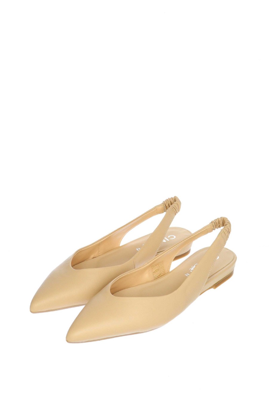 Sandra Sabot Basso In Pelle Nude O Blu Cinzia Soft Decollete E Slingback