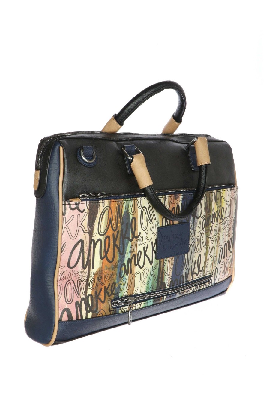 Sandra Borsa Lavoto Navy Blue Briefcase Anekke Donna