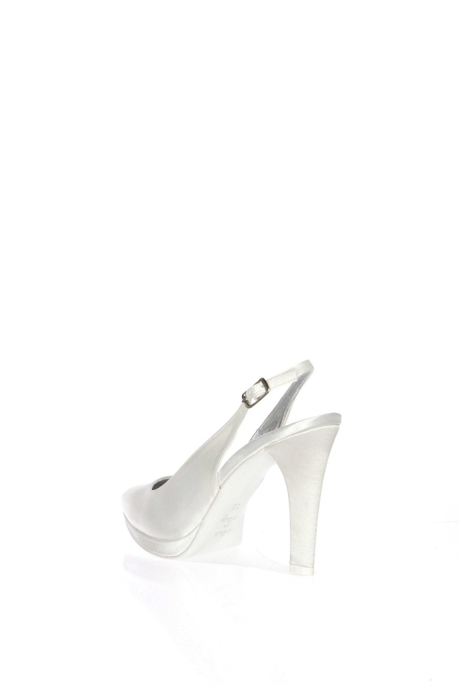 Sandra Slingback Sposa Beatricce Raso Bianco Seta I Am Bride Decollete E Slingback