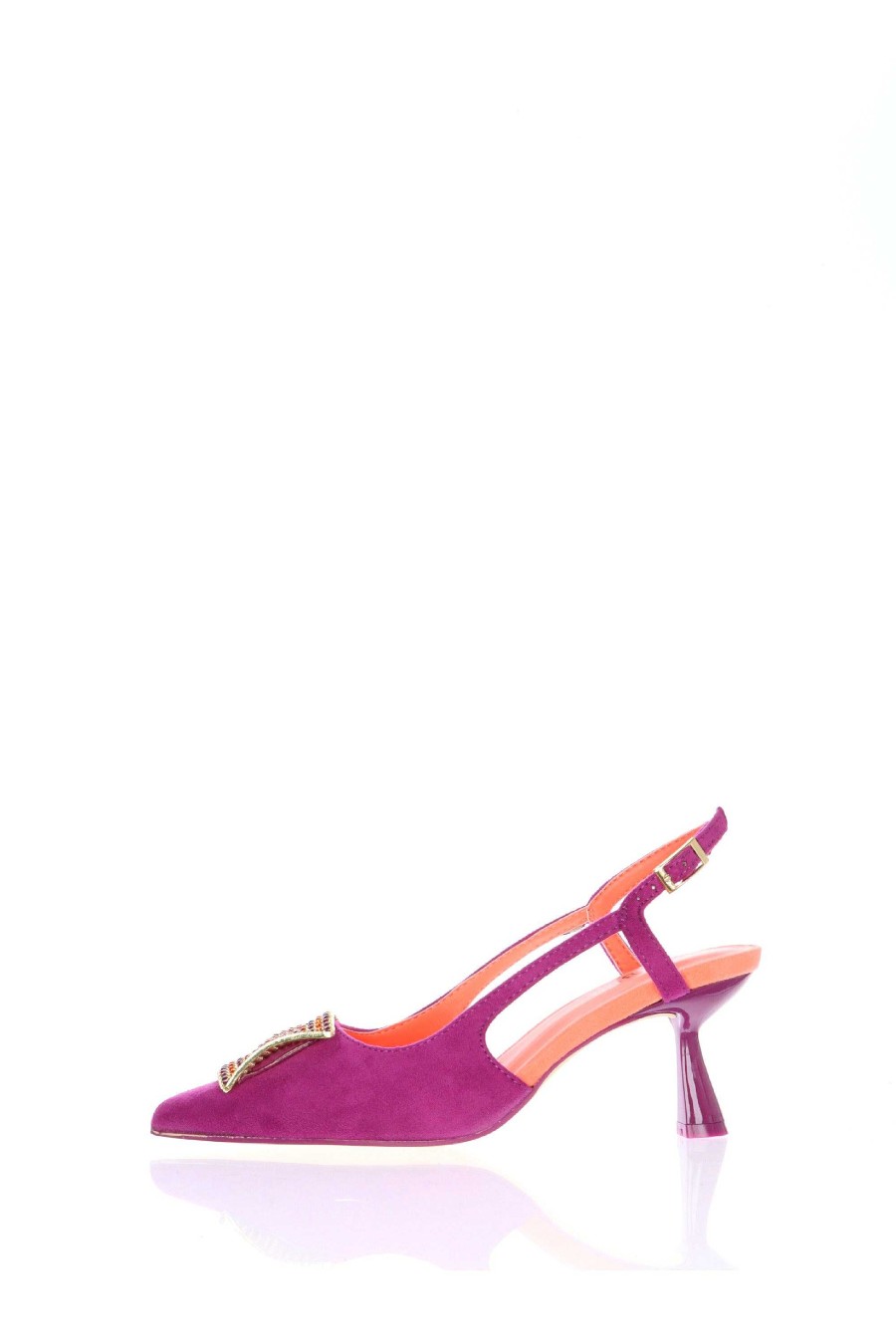 Sandra Slingback Colorata Con Gioiello Menbur Decollete E Slingback