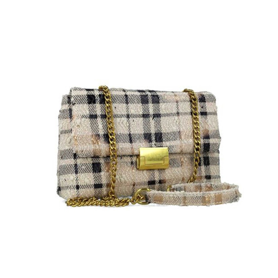 Sandra Pochette Con Tracolla Stampato Scozzese Menbur Pochette Cerimonia