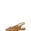 Sandra Slingback Pelle Intrecciata Cuoio Con Catena Soffice Sogno Decollete E Slingback