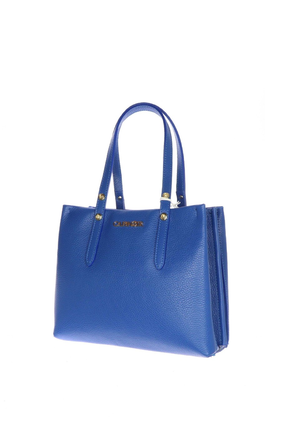 Sandra Shopping In Vera Pelle Blu Elettrico Cafenoir Donna