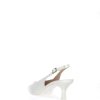 Sandra Slingback Sposa In Raso Bianco Seta Decollete E Slingback