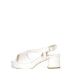 Sandra Sandalo In Nappa Beige Con Tacco Largo Soffice Sogno Sandali E Sabot