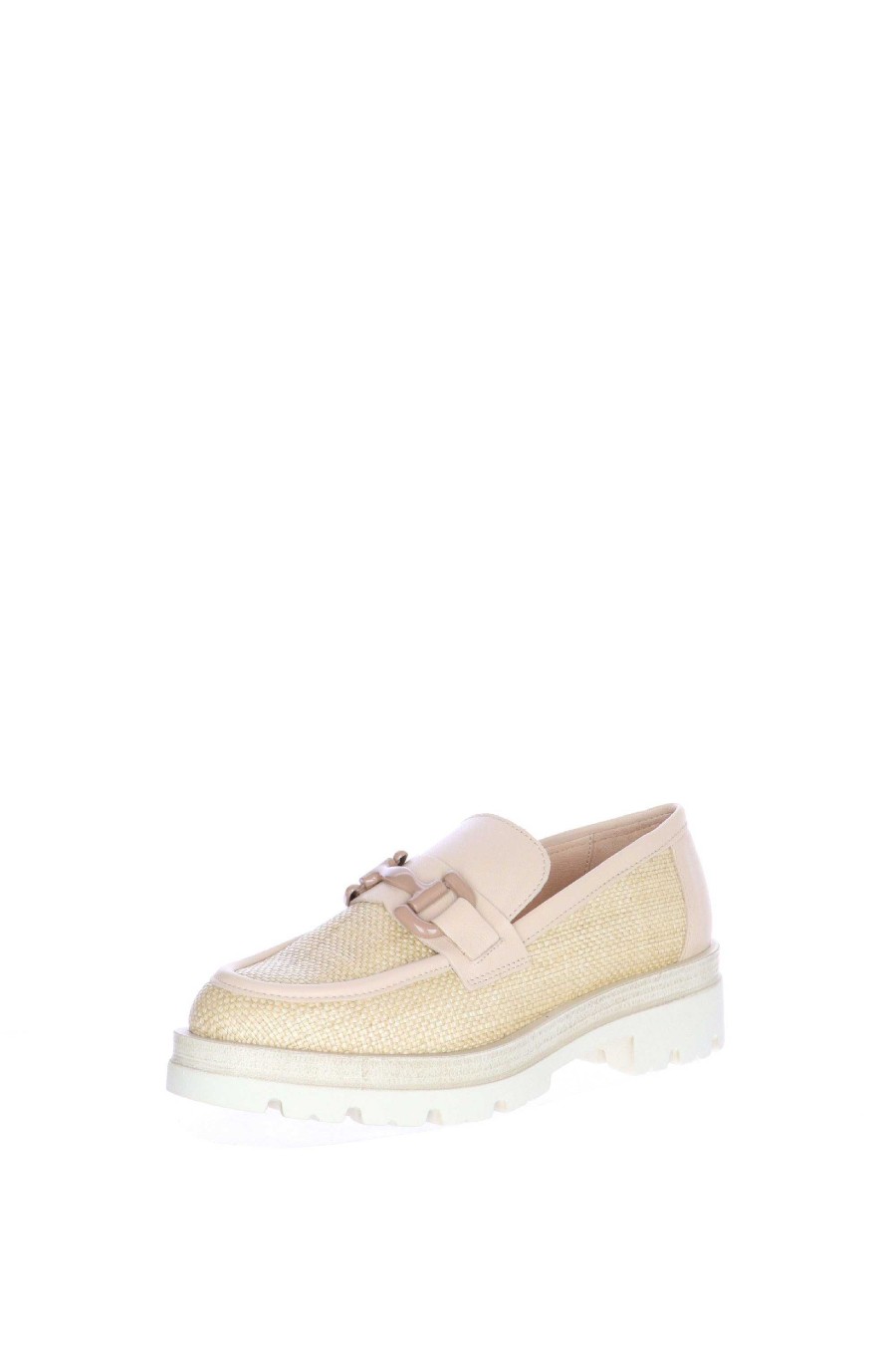 Sandra Mocassino Beige In Pelle E Rafia Soffice Sogno Mocassini E Sneaker